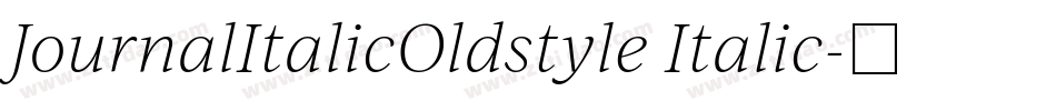 JournalItalicOldstyle Italic字体转换
